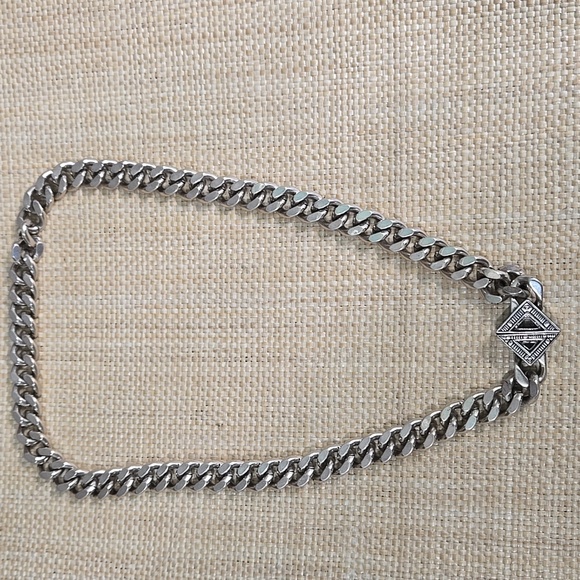 DIOR CHAIN NECKLACE CUBAN LINK CD DIAMOND CHAIN